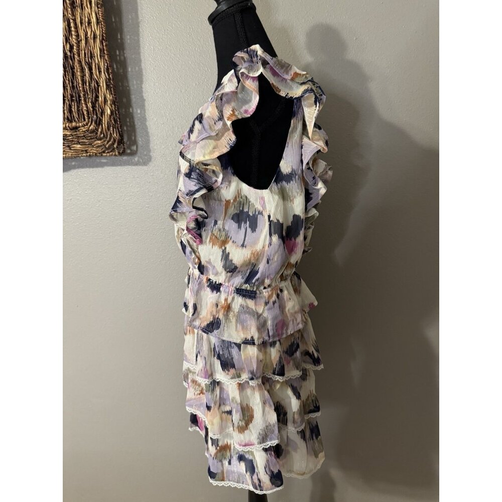 Spring & Mercer Colorful Smocked Tiered Ruffle Large Skirt Medium Top Set NEW - Picture 12 of 14